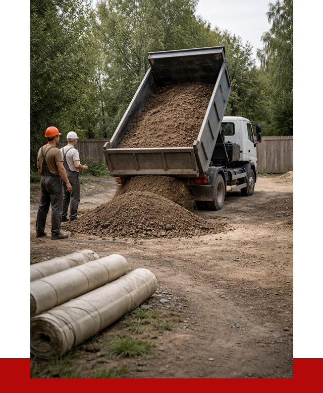 Доставка сыпучих материалов самосвалом в Кронштадт от 4382 р. | ПРОНЕРУДКрн