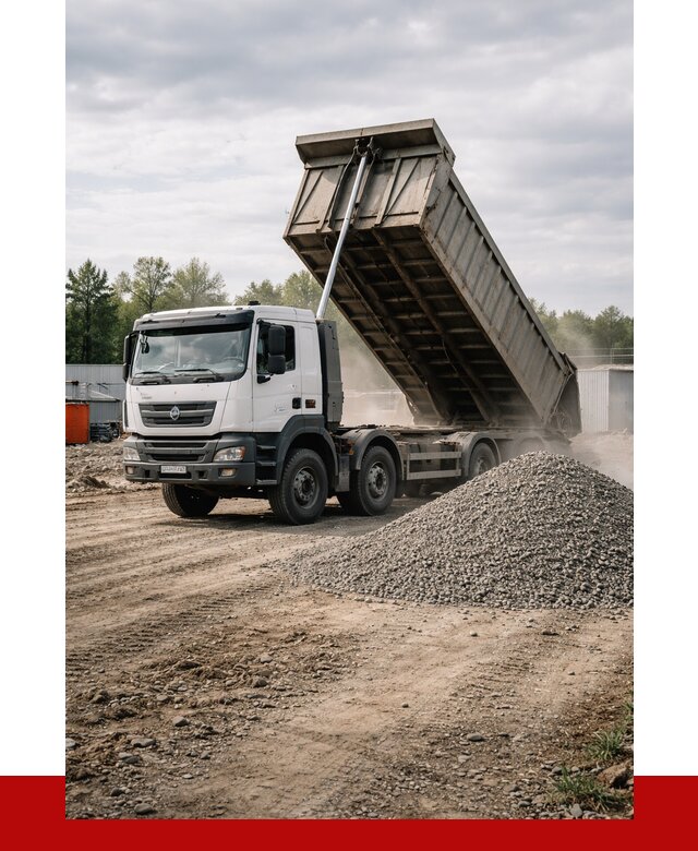 Доставка самосвалом 40 кубов в Кронштадте от 9391 р. | ПРОНЕРУДКрн