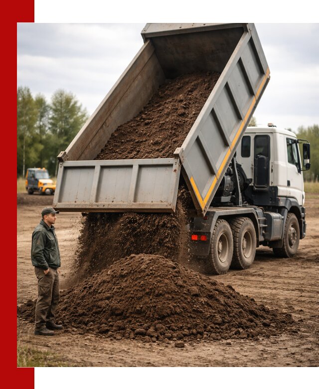 Аренда самосвала с водителем в Кронштадте для сыпучих грузов и навоза