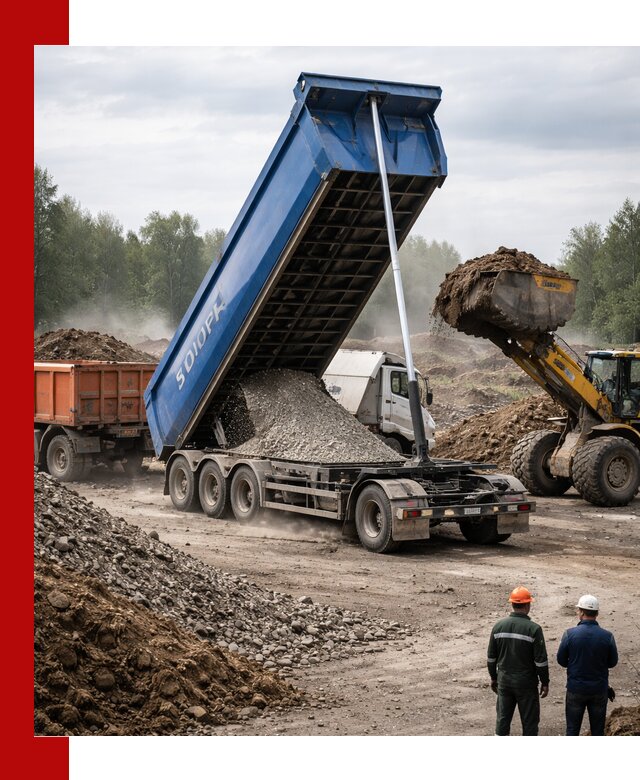 Аренда тонар 40 тонн в Кронштадте с доставкой материалов