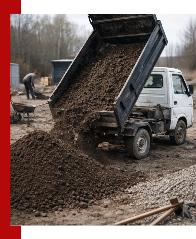 Аренда минисамосвала в Кронштадте для доставки сыпучих материалов