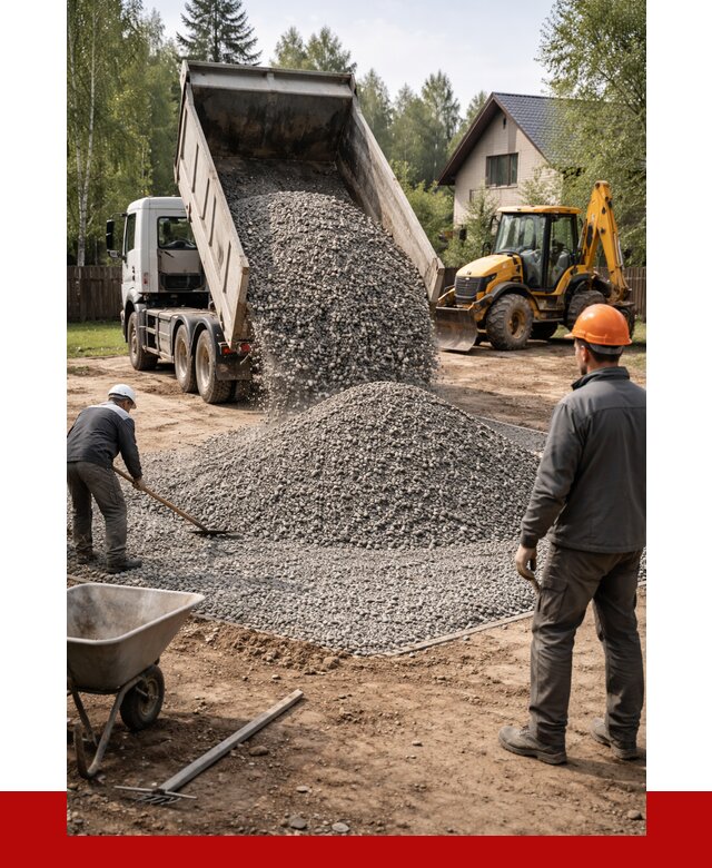 Отсыпка участка щебнем в Кронштадте от 6782 р. ПРОНЕРУДКрн