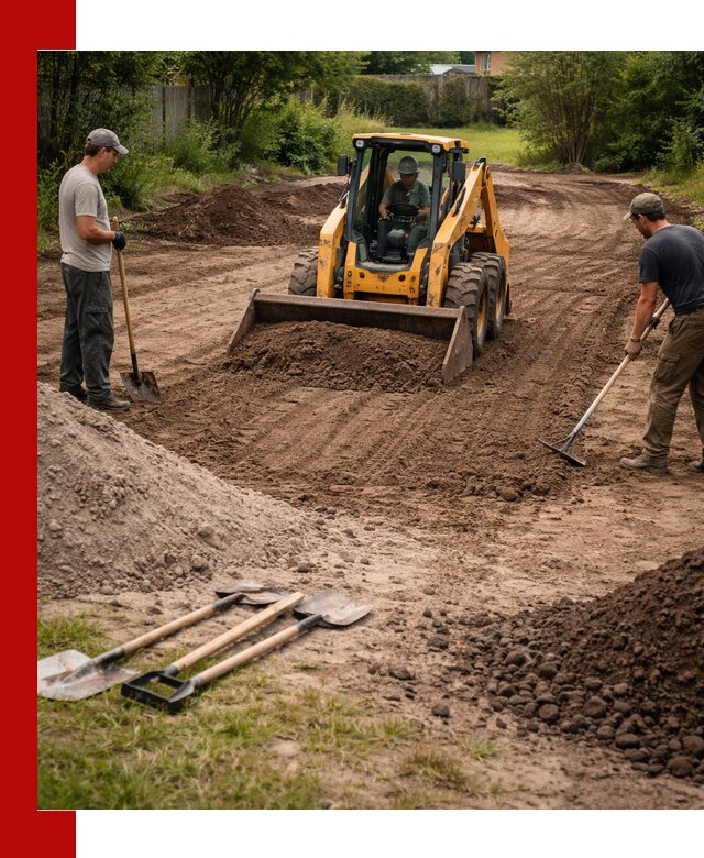 Планировка участка грунтом с вывозом и доставкой в Кронштадте