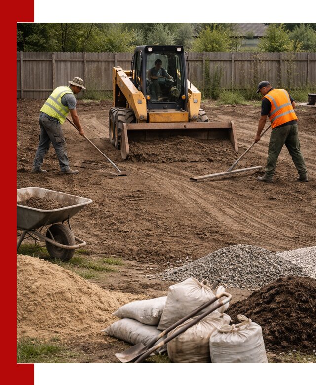 Выравнивание участка под строительство и благоустройство в Кронштадте